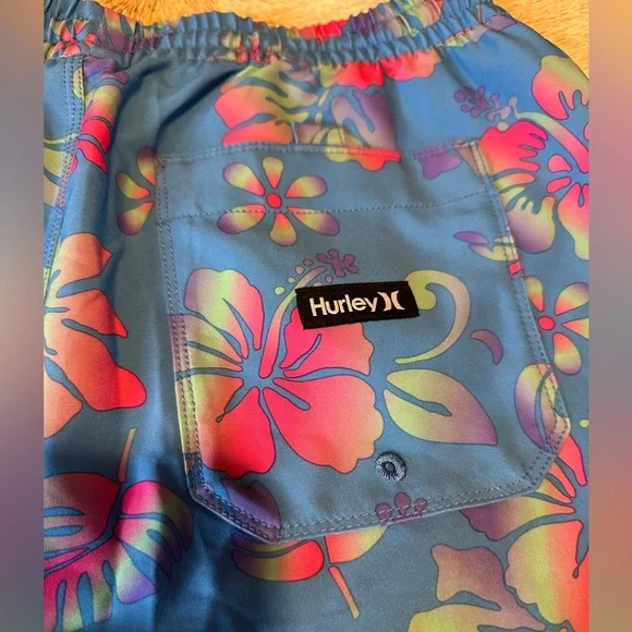 Hurley Tropical Blue and Pink Boardshorts - Picture 3 of 6
